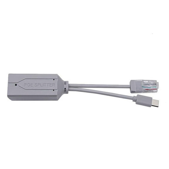JNANEEI USB C PoE Splitter USB C 48V To 5V 2.4A For Long Distances Ethernet Cable Use 10/100Mbps Ethernet Adapter for Home