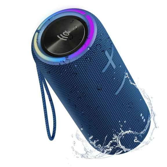 IPX7 Waterproof Bluetooth Speaker - 30W HD Sound, 8H Playtime, TWS Pairing, BT5.3, Portable for Pool/Beach/Shower, Blue Gift
