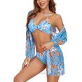 thumbnail image 1 of SAYOO - Blusas para mujer, falda transparente con amarre/cárdigan de manga larga para cubrir ropa de playa SAYOO Sexy, 1 of 5