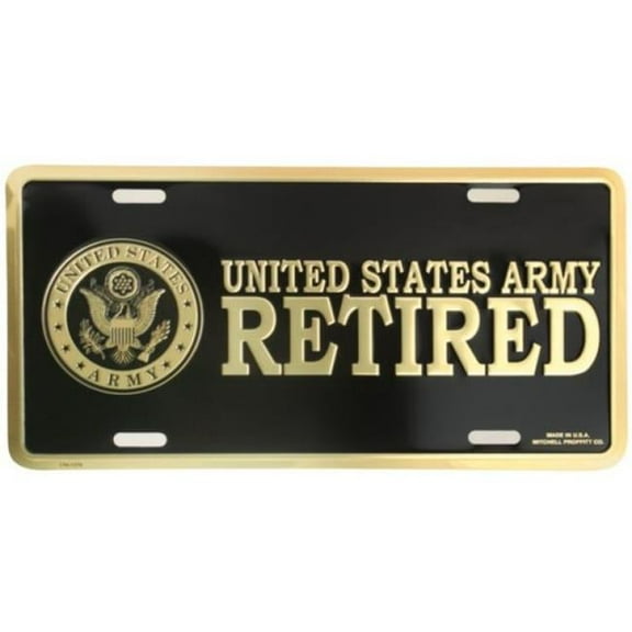 U.S. Army Retired License Plate
