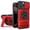 Red, variant on for iPhone 16 Pro Max case with 360° Rotation Magnetic Ring Compatible with MagSafe Sliding Camera Cover Foldable Stand Military-Grade Shockproof Protective Case, Silver