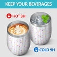 thumbnail image 4 of Modern 12oz Stainless Steel Insulated Wine Tumbler with Lid and Straw – Double Wall Vacuum Mug for Hot & Cold Drinks, 304 Steel Interior, Sweat-Free Design, 4 of 5