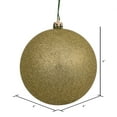thumbnail image 2 of Vickerman 4" Champagne Glitter Ball Ornament, 6 per Bag, 2 of 5