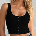 thumbnail image 2 of Birdeem Fashion Womens Sexy Button Tank Tops Vest off Shoulder Halter Blouse T-Shirt Tops, 2 of 10