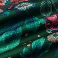 thumbnail image 6 of Tiqkatyck Womens Winter Coats Clearance Women's Winter Coat Long Overcoat Floral Print Trench Coat Thermal Warm Heated Coat Double Breasted Lapel Windproof Oversized Street Jacket for Women Green, 6 of 9