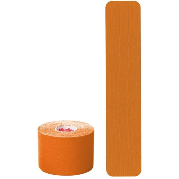 Mueller Kinesiology Tape, Precut I-Strip Roll, 20 strips, Orange