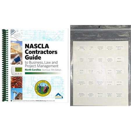 Book and Tabs - NASCLA Contractors Guide to Business, Law and Project Management, North Carolina Electrical, 13th Edition