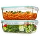 thumbnail image 1 of Recipientes de vidrio Vtopmart, paquete de 2, 1860 ml con tapas, color verde, 1 of 7