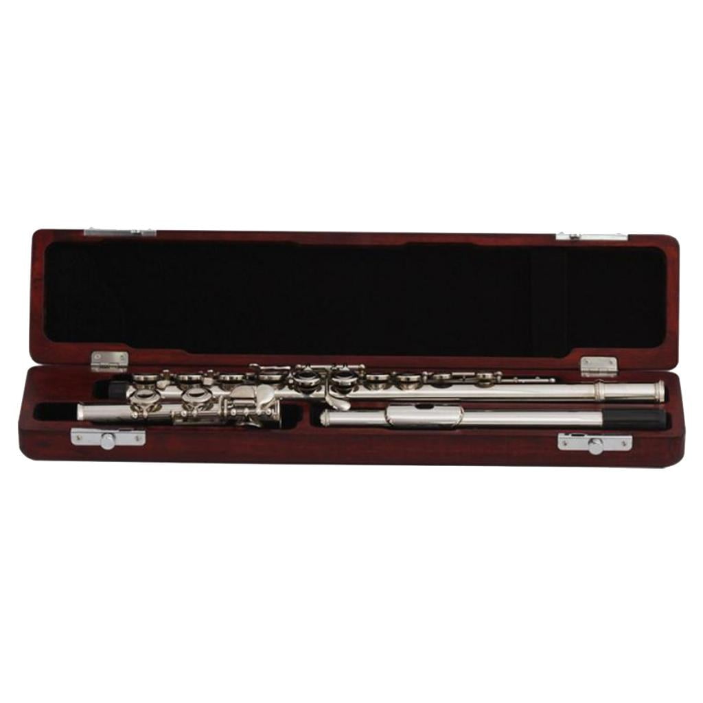 LeeQinersw Exquisite Solid Wood Flute Hard Case Holder Protector 43x9.5x4.5cm, 17 Hole,