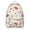 Floral and Skull, variant on Paisley Pattern School Backpack for Women, Retro Boho Floral Ethnic Print Canvas Bookbag, Artistic Geometric Mandala Travel Backpack Vintage Style