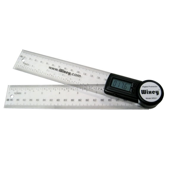 Wixey 8"/ 200mm Digital Angle Protractor with Clear Plastic Rule - WR41