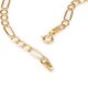 thumbnail image 4 of Pulsera Esclava Ametrinaa Figaro 3x1 3mm Unisex 19cm Oro Italiano Hueco 10k, 4 of 5