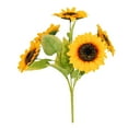 thumbnail image 1 of Dalazy 5-heads Artificial Bouquet Simulation Flower Home Office Decor, 1 of 5