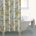 thumbnail image 5 of Summer Citrus Lemon Shower Curtain 36x72, Yellow Fruit and Flowers Pattern, Quick-Dry Polyester with Hooks, 5 of 5