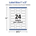 thumbnail image 6 of Avery Glossy Clear Rectangle Labels, 1" x 2", 240 Labels, 6 of 9