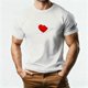 thumbnail image 1 of Tops para hombre, blusas y camisas de manga corta con cuello redondo para hombre, camiseta deportiva informal con estampado de corazones a la moda para hombre, blusa de poliéster de manga corta con cu, 1 of 5