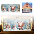thumbnail image 1 of Grande Bannière de Garage pour Fête Extérieure des Fêtes, Panneau de Bienvenue, Signalisation de Vœux, Drapeau Rond, Bannière Colorée, Guirlande, Support de Bannière Extérieure, Guirlande de Flocons de Neige, Bannière de Noël pour Manteau, 1 of 4
