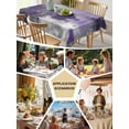 thumbnail image 5 of Purple Grey Table Cloth, Modern Oil Painted Abstract Art Aesthetics Waterproof Tablecloth for Rectangle Tables, Reusable Washable Fabric Table Cover for Restaurant Kitchen Dining Tables 60"x120", 5 of 6