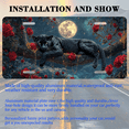 thumbnail image 3 of 1 Pcs 2D Flat License Plate Covers & Frames, Black Panther on a Branch For Decorative Front, Waterproof For Decoration Aluminum License Plate Covers & Frames Cover For Men Women, 12" X 6", 3 of 7