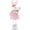 Pink, variant on Jiibva 1pc Easter Decorations for Home Rabbit Bunny Plush Decor Handmade with Dress Easter Standing Sign Retractable Long Leg Cute Bunny Spring Décor Stretch Legs Figure