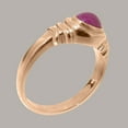 thumbnail image 3 of LBG British Made 18k Rose Gold Natural Ruby Unisex Anniversary Ring - 33 size options - Size 6, 3 of 5
