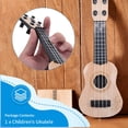 thumbnail image 4 of Beige, Ukelele Clásico para Niños, Juguete de Guitarra, Educación Temprana, Guitarra Pequeña, Suministros para Fiestas Ajustables, 4 of 5