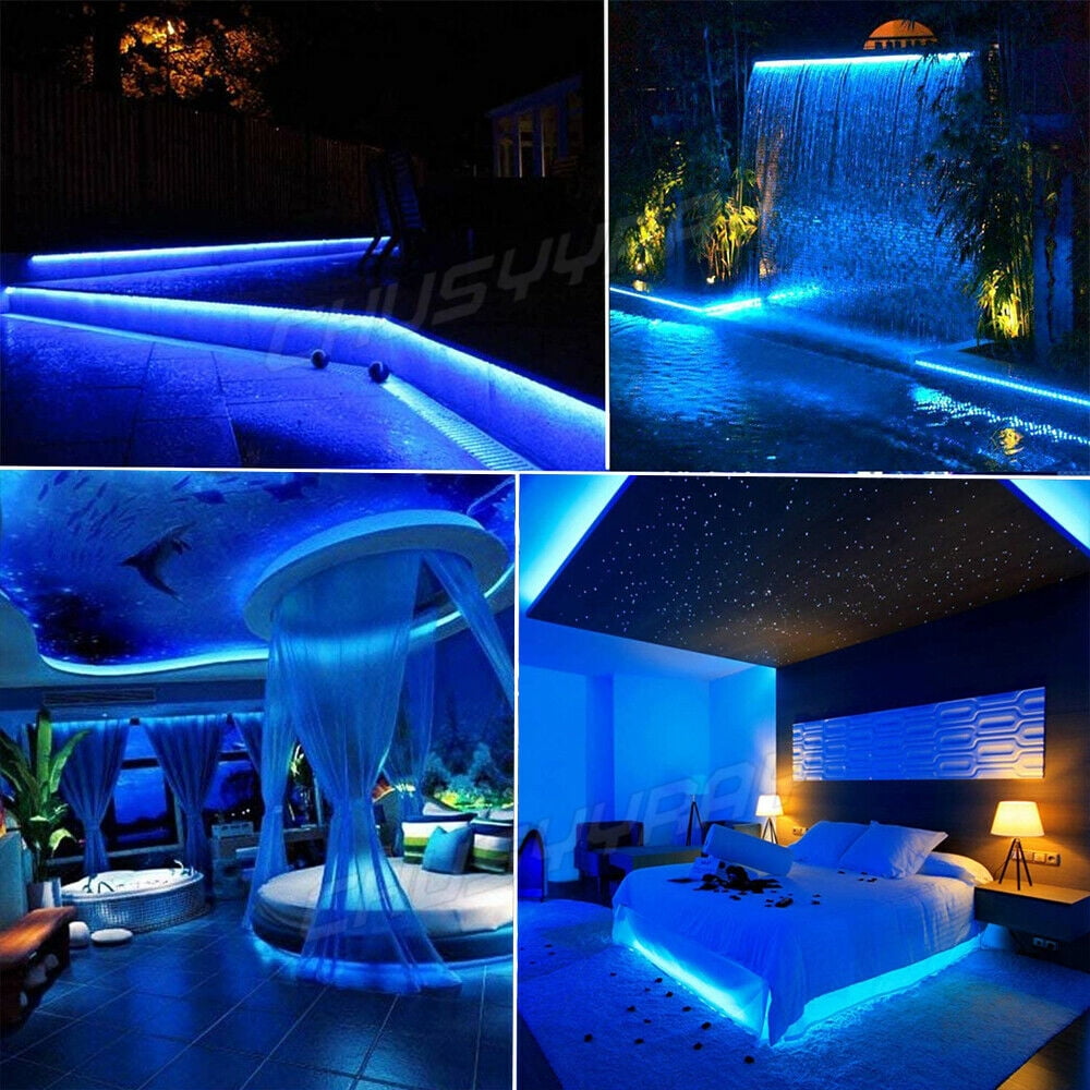 2pcs 16 ft / Blue LED Strip Black Light Night Fishing Boat PCB