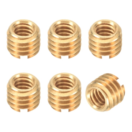 Uxcell 6PCS 1/4"-20Female to 3/8"-16Female Convert Screw Adapters - 0.37 x 0.31Inch Brass Tripod Thread Adapter Mount, Stable Tripod for Camera Monopod/Video DSLR/SLR, Yellow