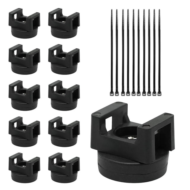 Zip Ties Heavy Duty,10pc Magnetic Cable Base Set - for Cord Management and Organization