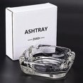 thumbnail image 2 of Glass Ashtray, Home Ashtrays for Cigarettes, Outdoor Ashtray for Weed, Cigar Cool Ashtrays Cute Ashtray Square Transpare The best one, 2 of 5