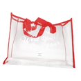 thumbnail image 2 of MERIGLARE Clear Tote Bag Large Capacity Travel Bag Lightweight Multipurpose Beach Tote Red, 2 of 9