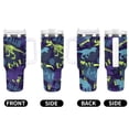 thumbnail image 5 of Skeleton Dinosaur T-Rex 40 Oz Tumbler with Handle and Straw Lid, Stainless Steel Insulated Travel Coffee Mug, Vacuum Insulated Water Bottle for Home, Office, Car, Keep Hot/Cold for Hours, 5 of 8