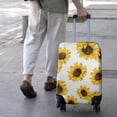 thumbnail image 3 of White Big Sunflower Pattern Luggage Cover Fashion Suitcase Cover Baggage Covers Fit 25-28 Inch Luggage (Go Travel), 3 of 5
