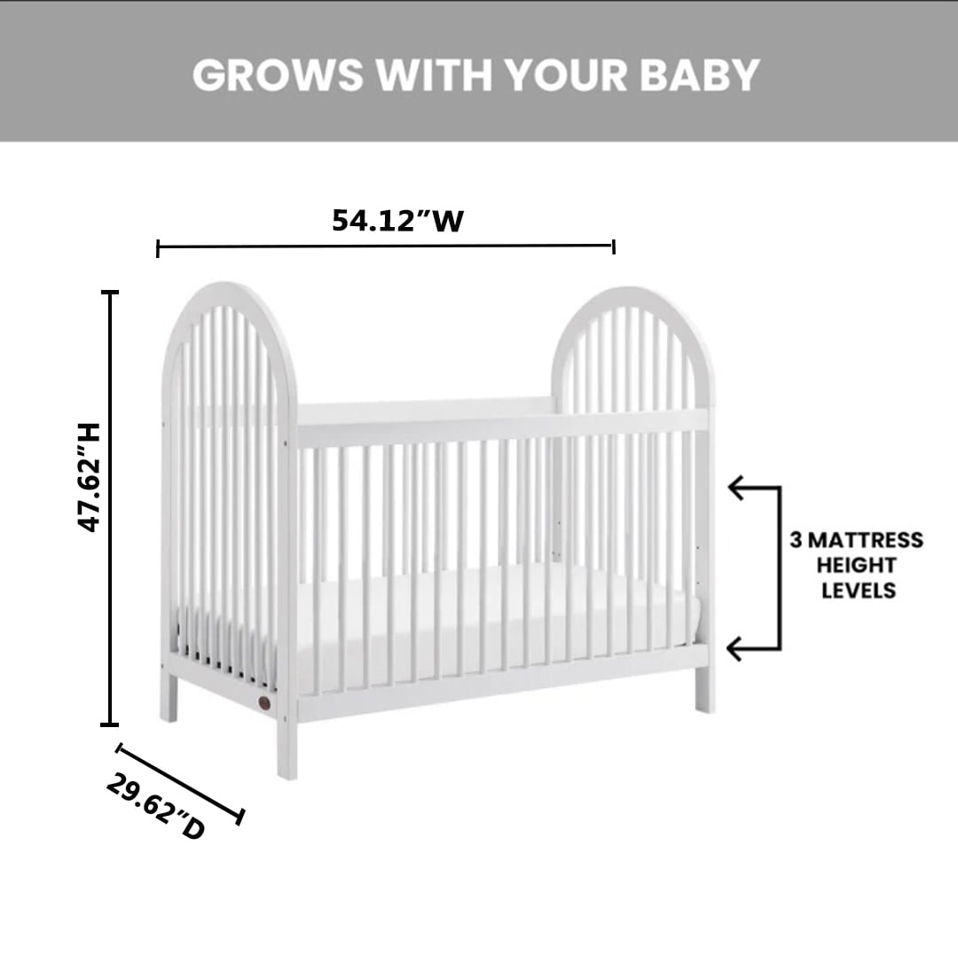 Soho Baby Everlee Convertible Island Crib, Whitewash