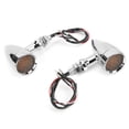 thumbnail image 2 of Luces LED de señal de giro Sailing 2 unidades, 12 V, 10 mm, luz ámbar, carcasa cromada, 2 of 10