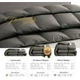 thumbnail image 4 of Royoliving Premium Heavyweight Feathers Down Comforter 100% Cotton Cover Charcoal Grey Winter Down Proof Thickened Cal-king Size Duvet Insert with Corner Tabs (108x98, 77 Oz), 4 of 5