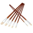 thumbnail image 4 of Sinyiin 7Pcs Multipurpose Bristle Paint Brush Wood Handle Artist Paint Brush Set, 4 of 12