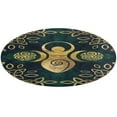 thumbnail image 5 of Riple Goddess with Triskele - Gold on Shimmer Green Round Carpet Circle Rug Outdoor Patio Area Rug Washable Large Area Rugs Hallway Room Decor Fitness Mats, 5 of 8