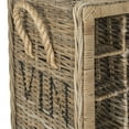 thumbnail image 5 of SAFAVIEH Aziza 16 Bottle Wicker Wine Rack Grey, 5 of 6