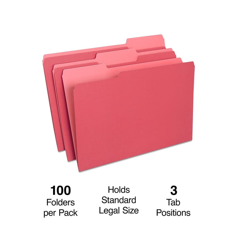 Smead Color File Folders, Legal Size, Red, 100-Pack photo 2