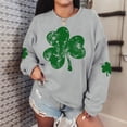 thumbnail image 4 of YABCSAZ St Patricks Day Sweatshirts for Women Irish T-Shirt Long Sleeve Sequin Shamrock Clover Printed Irish Pullover Casual Loose Oversize Charms Shirts Blouse Paddy's Day Great Parade Tops, 4 of 4