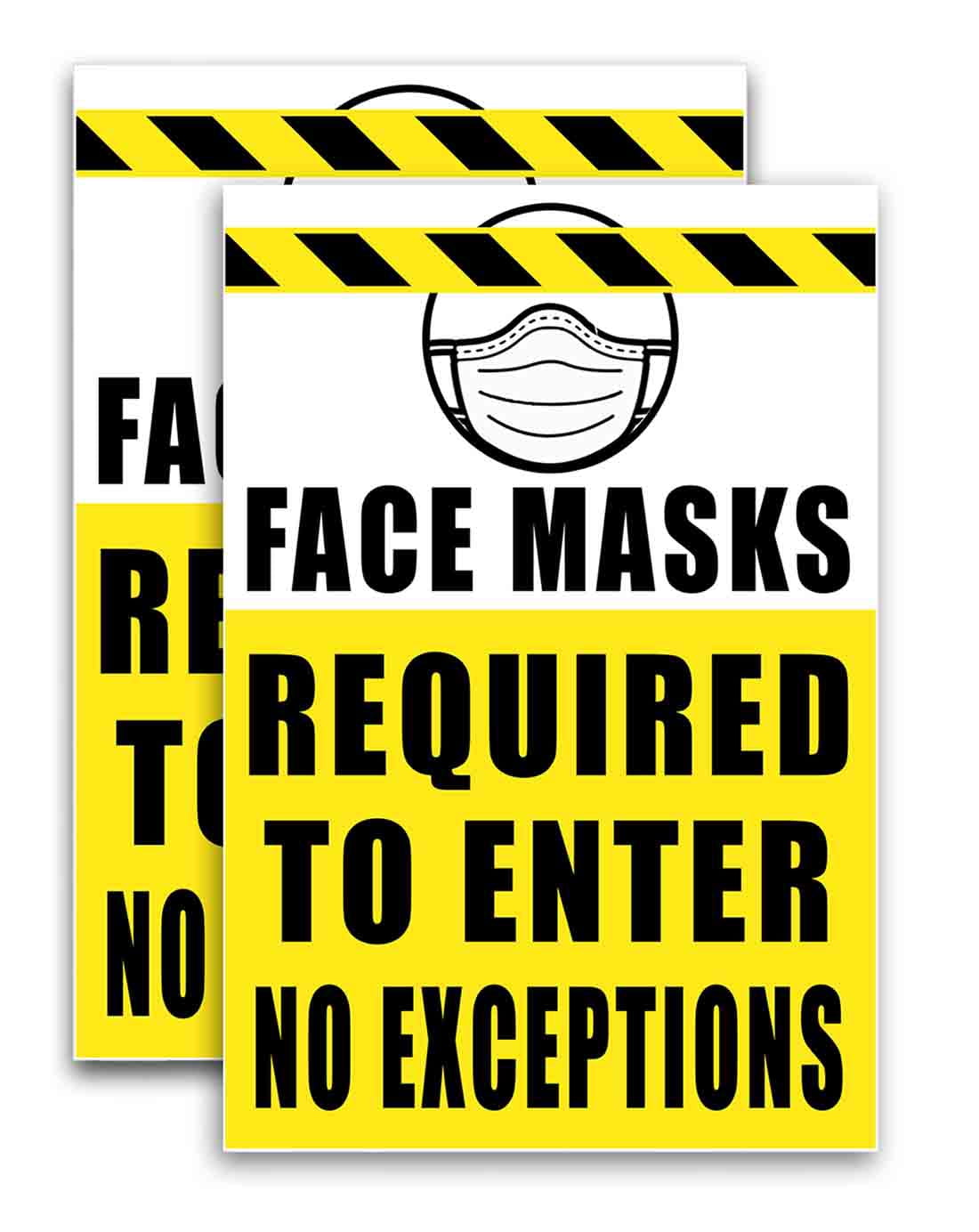 Exceptions Sticker Face Masks Required To Enter No Exceptions (24