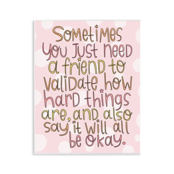 Stupell Industries Comforting Friendship Quote Quotes and Sayings Painting Unframed Art Print Wall Art, 11 x 14