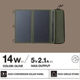thumbnail image 3 of Cargador de panel solar portátil ELECOM NESTOUT 14W con 2 USB-A, 3 of 7