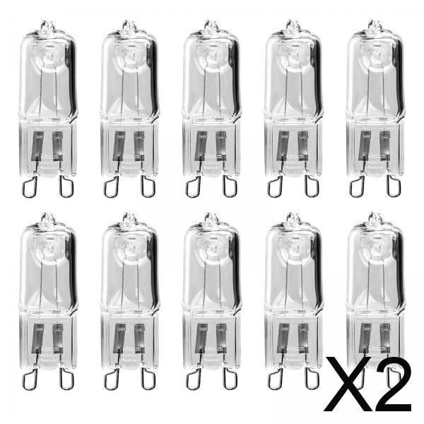 2x10 Uds 18W Lámparas Halógenas G9 Bombillas Para Lámpara De Pie Apliques De Pared Lámpara De Escritorio