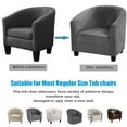 thumbnail image 4 of Topchances High Elasticity Velvet Club Chair Slipcover, Gray, 4 of 6