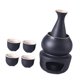 thumbnail image 5 of Juego de sake de cerámica con olla calentadora, botella de sake tradicional, 4 tazas de bebida de sake, cerámica de para regalo, 5 of 9