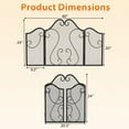 thumbnail image 3 of Gymax 3 Panel Fireplace Screen Foldable Freestanding Metal Arched Furnace Fireguard, 3 of 10