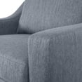thumbnail image 4 of Noble House Damier Fabric Club Chair, Charcoal, Dark Brown, 4 of 8