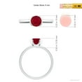 thumbnail image 4 of ANGARA Natural Semi Bezel-Set 1 ct Ruby Solitaire Engagement Ring in 14K White Gold for Women (Size-6mm) | July Birthstone Jewelry for Her | Natural Ruby Rings, 4 of 9